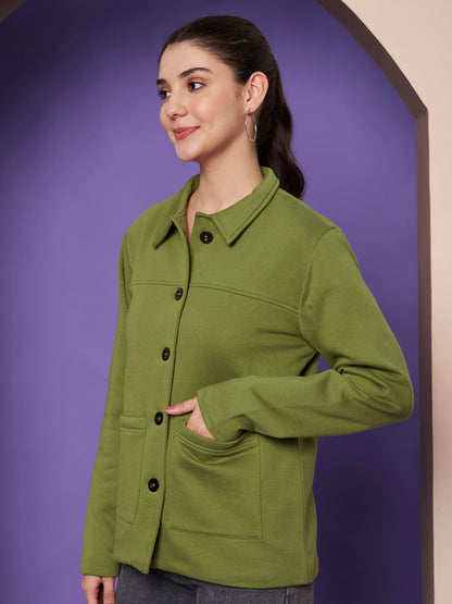 Casual Fleece Buttoned Jacket