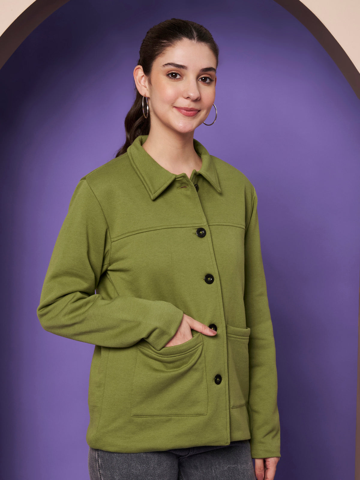 Casual Fleece Buttoned Jacket