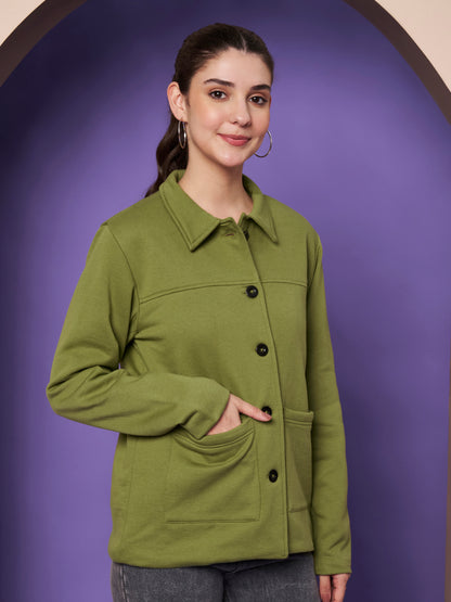 Casual Fleece Buttoned Jacket