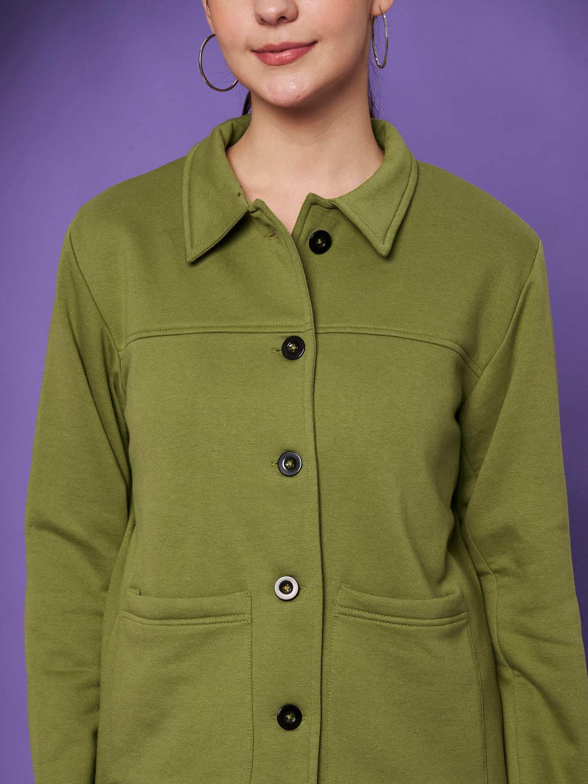 Casual Fleece Buttoned Jacket