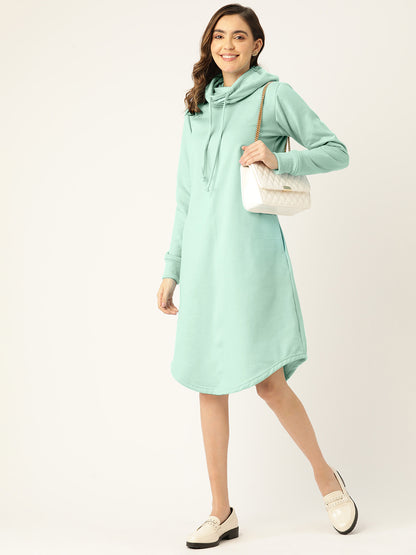 Cowl Neck Midi Jumper Dress