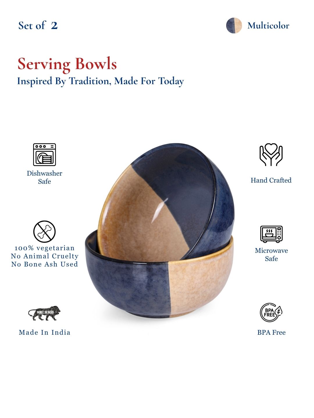 Dinner Serving Bowls | 900 ml