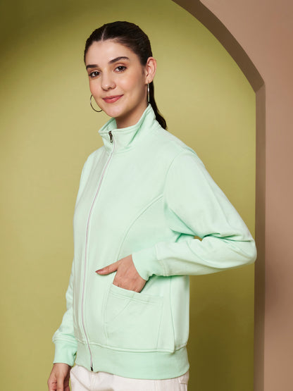 Stand-Collar Jacket with Front Pockets