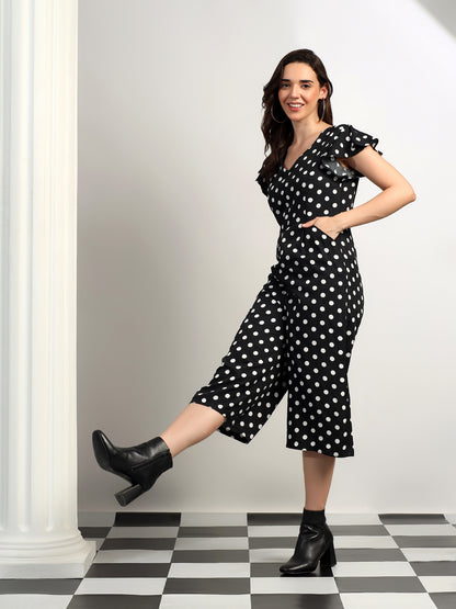 BRINNS Women Printed Short Sleeve Capri Jumpsuit