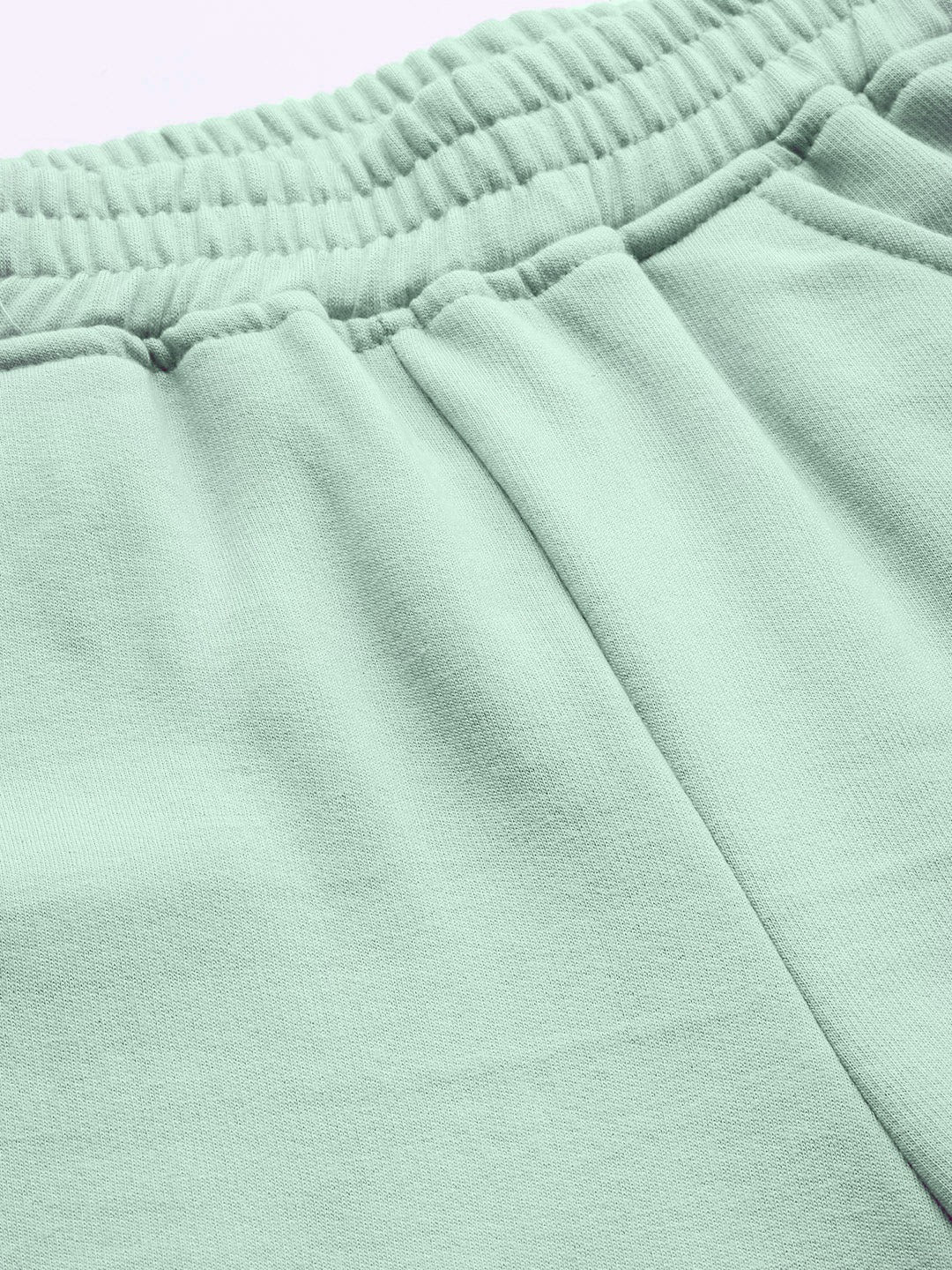 Solid Relaxed Straight Fit PolyCotton Fleece Trousers