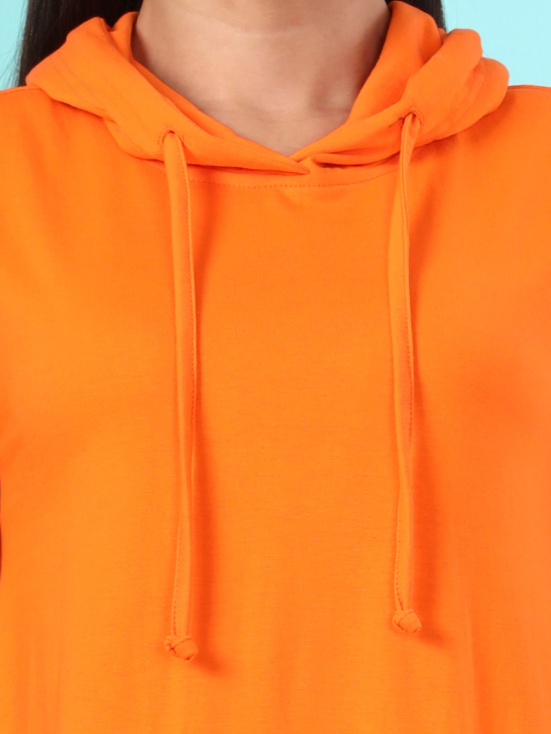 BRINNS Women Hooded Pure Cotton T-shirt Midi Dress
