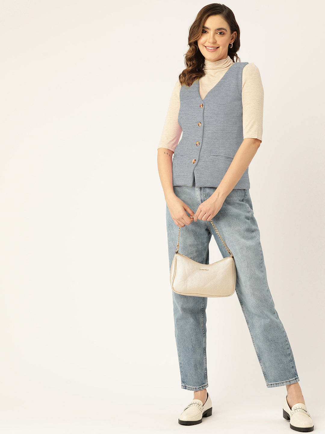 V-Neck Fleece Waistcoat