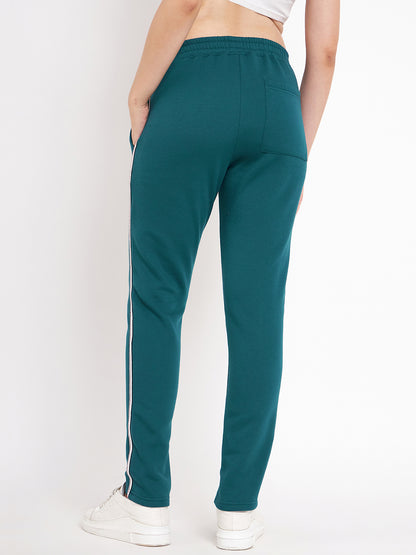 Women Mid-Rise Knitted Sports Track Pant with Pockets