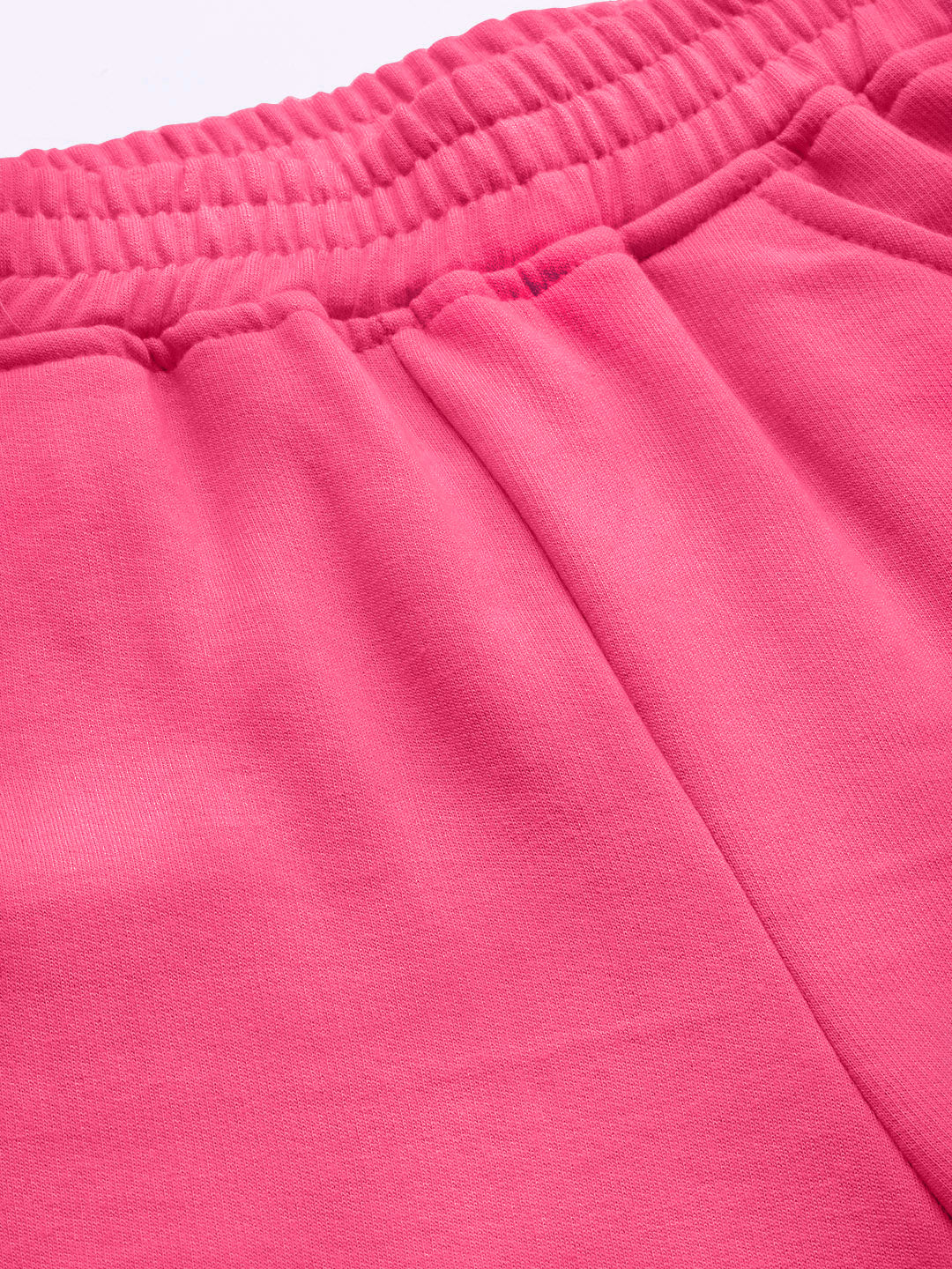 Solid Relaxed Straight Fit PolyCotton Fleece Trousers