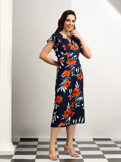 BRINNS Women Printed Short Sleeve Capri Jumpsuit