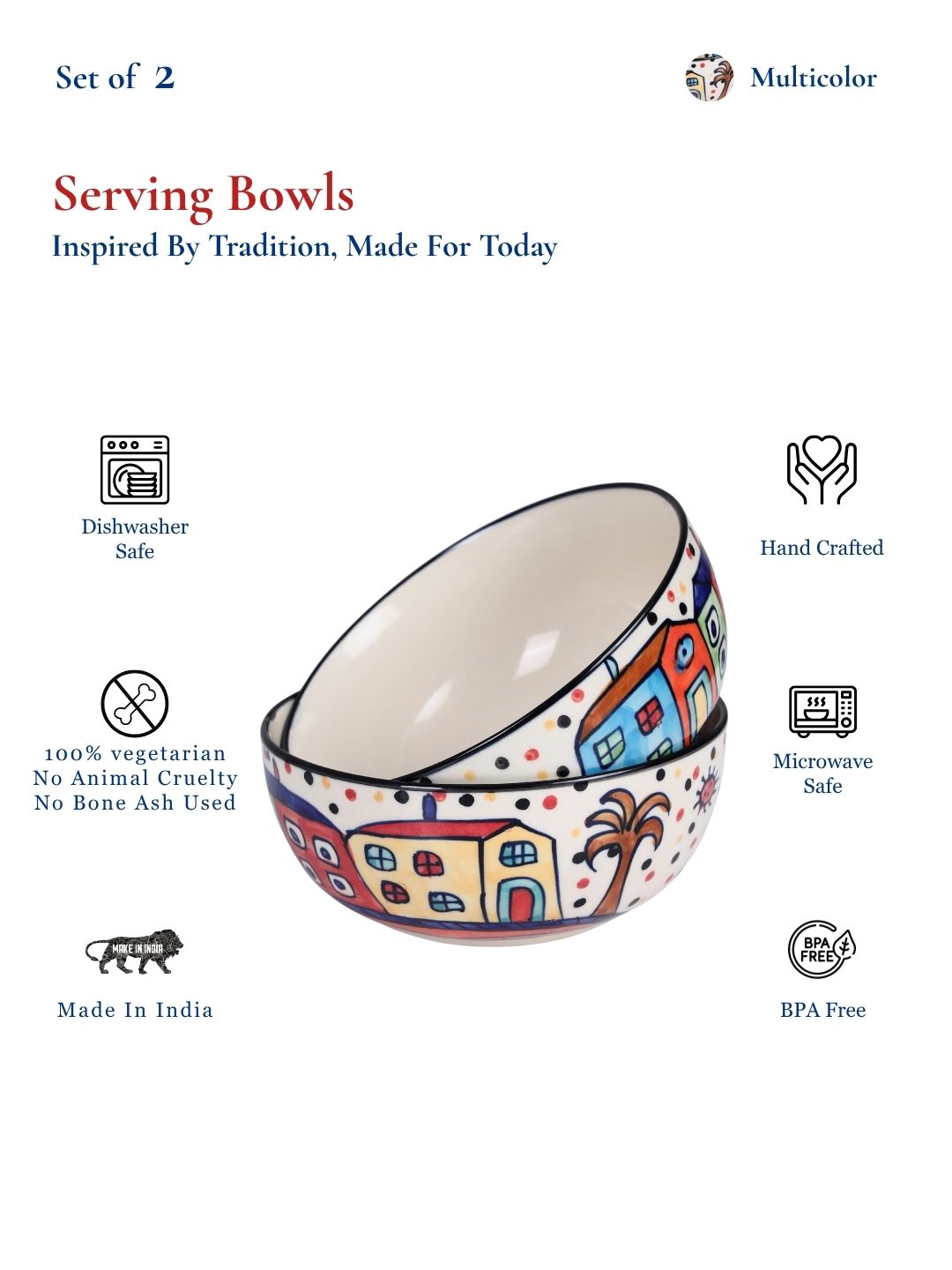Dinner Serving Bowls | 900 ml