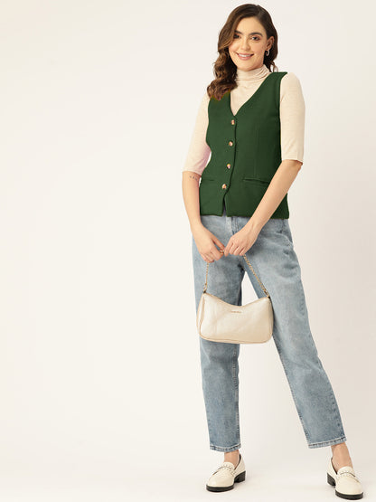V-Neck Fleece Waistcoat