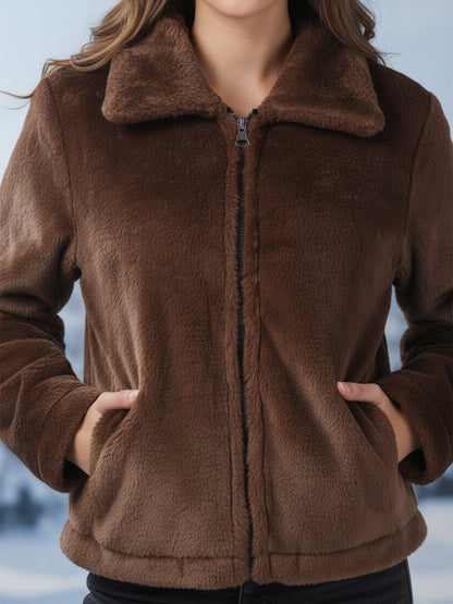 Winter Jacket with Spread Collar
