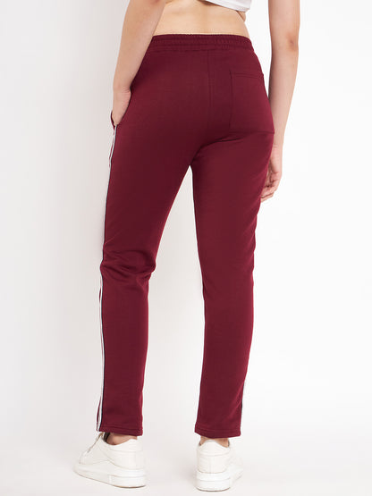 Women Mid-Rise Knitted Sports Track Pant with Pockets