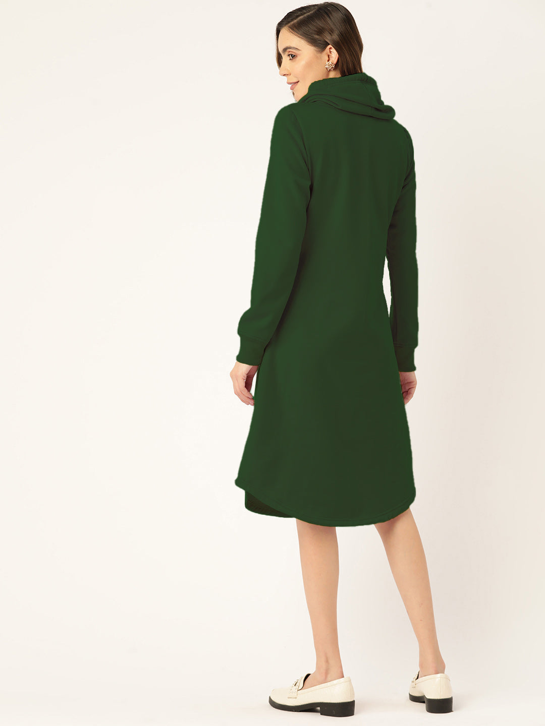 Cowl Neck Midi Jumper Dress