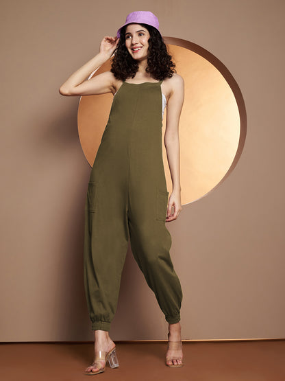 BRINNS Women Shoulder Straps Cotton Jumpsuit