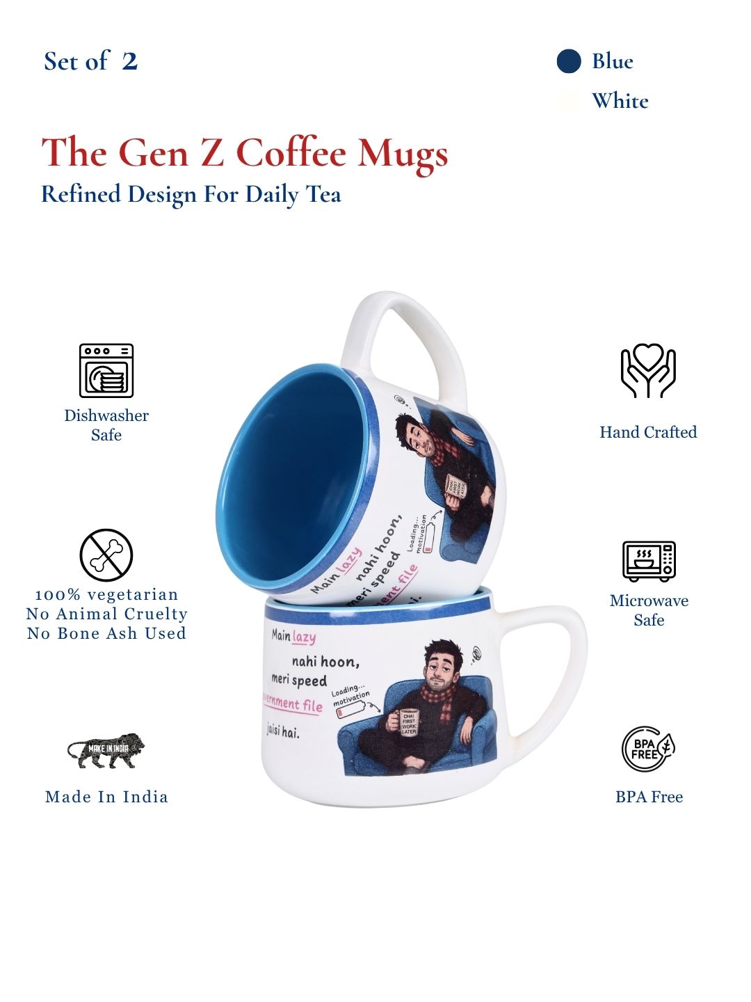 Gen-Z Coffee Mugs - 375 ml