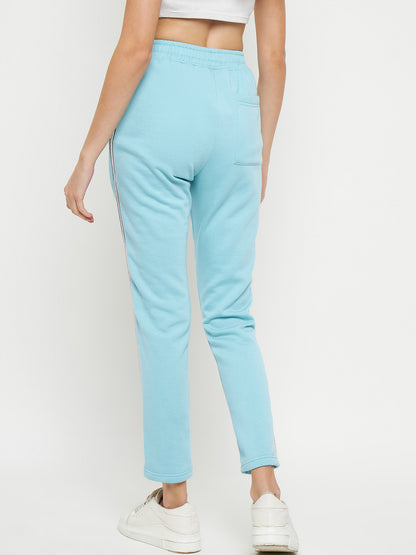 Women Mid-Rise Knitted Sports Track Pant with Pockets