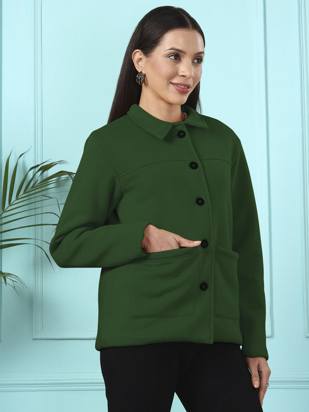 Casual Fleece Buttoned Jacket