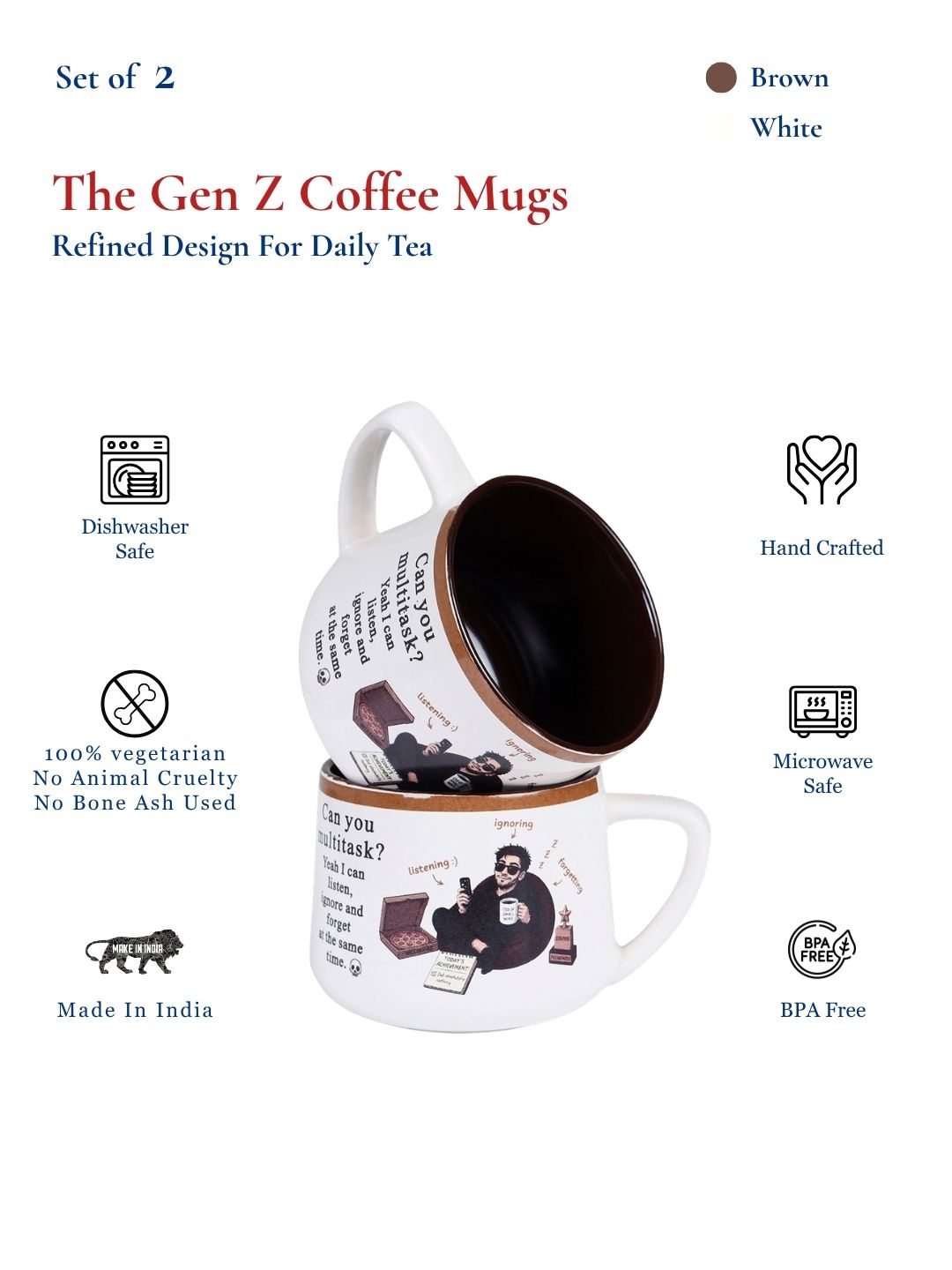 Gen-Z Coffee Mugs - 375 ml