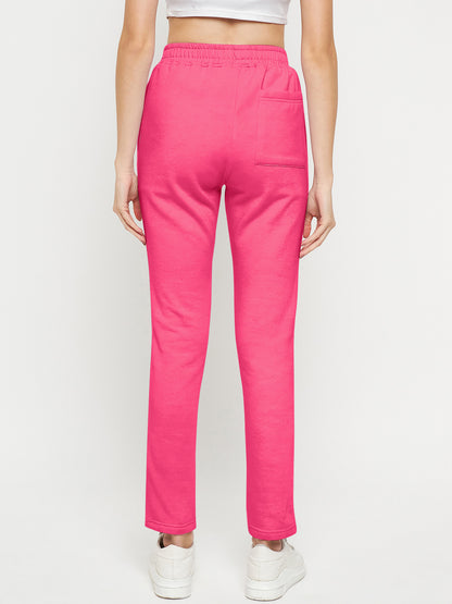 Women Mid-Rise Knitted Sports Track Pant with Pockets