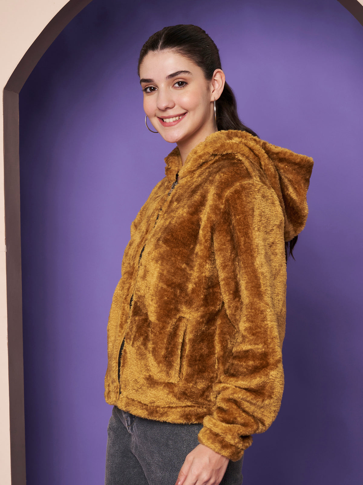 Hooded Winter Jacket with Front Pockets