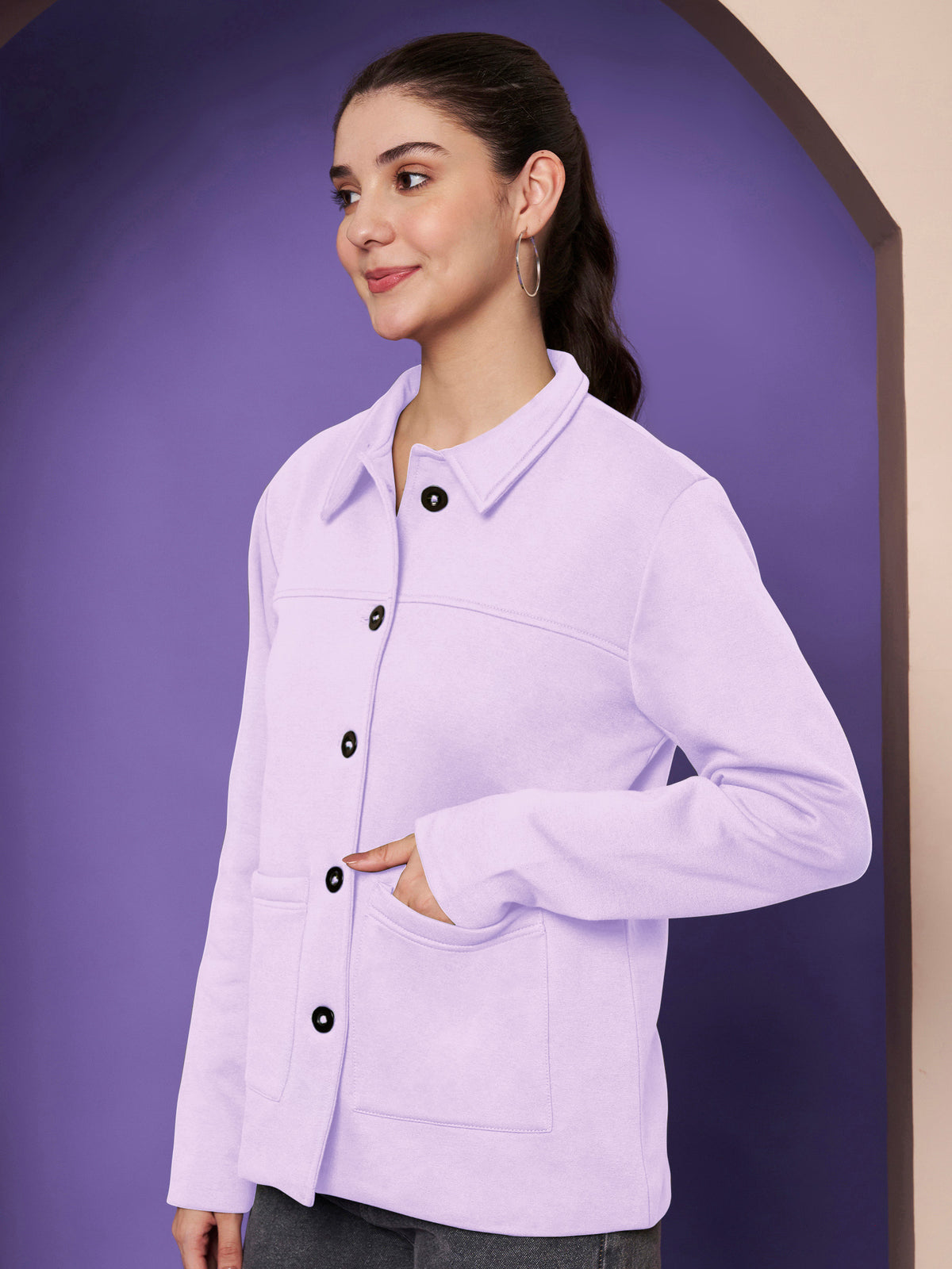 Casual Fleece Buttoned Jacket
