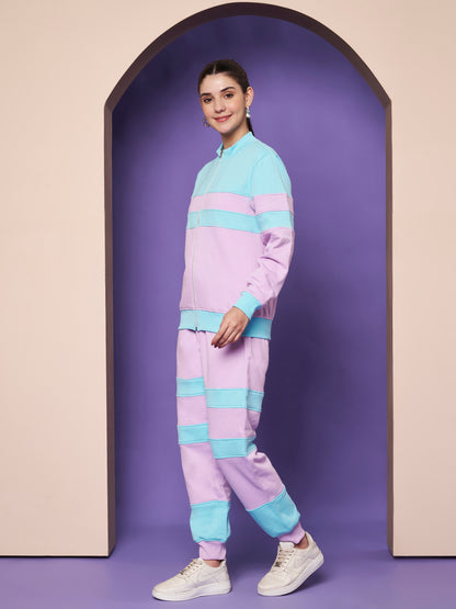 Colourblocked Wrinkle Free Zip Trousers