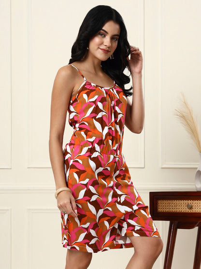 Strappy Printed Playsuit