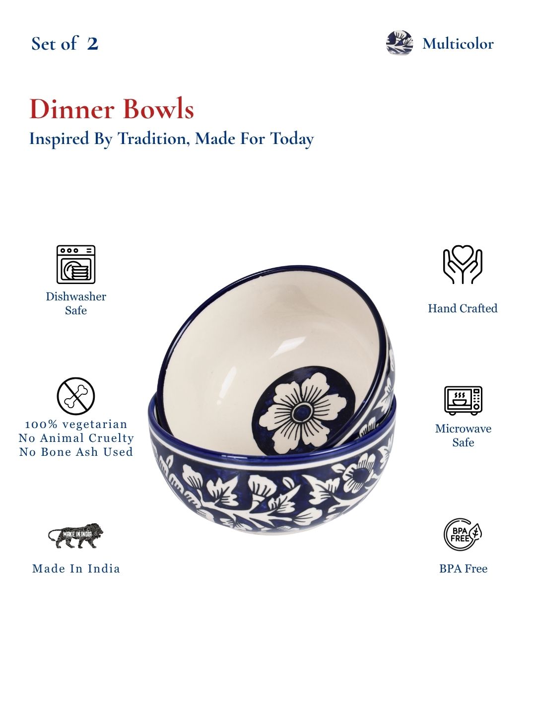 Dinner Serving Bowls | 900 ml