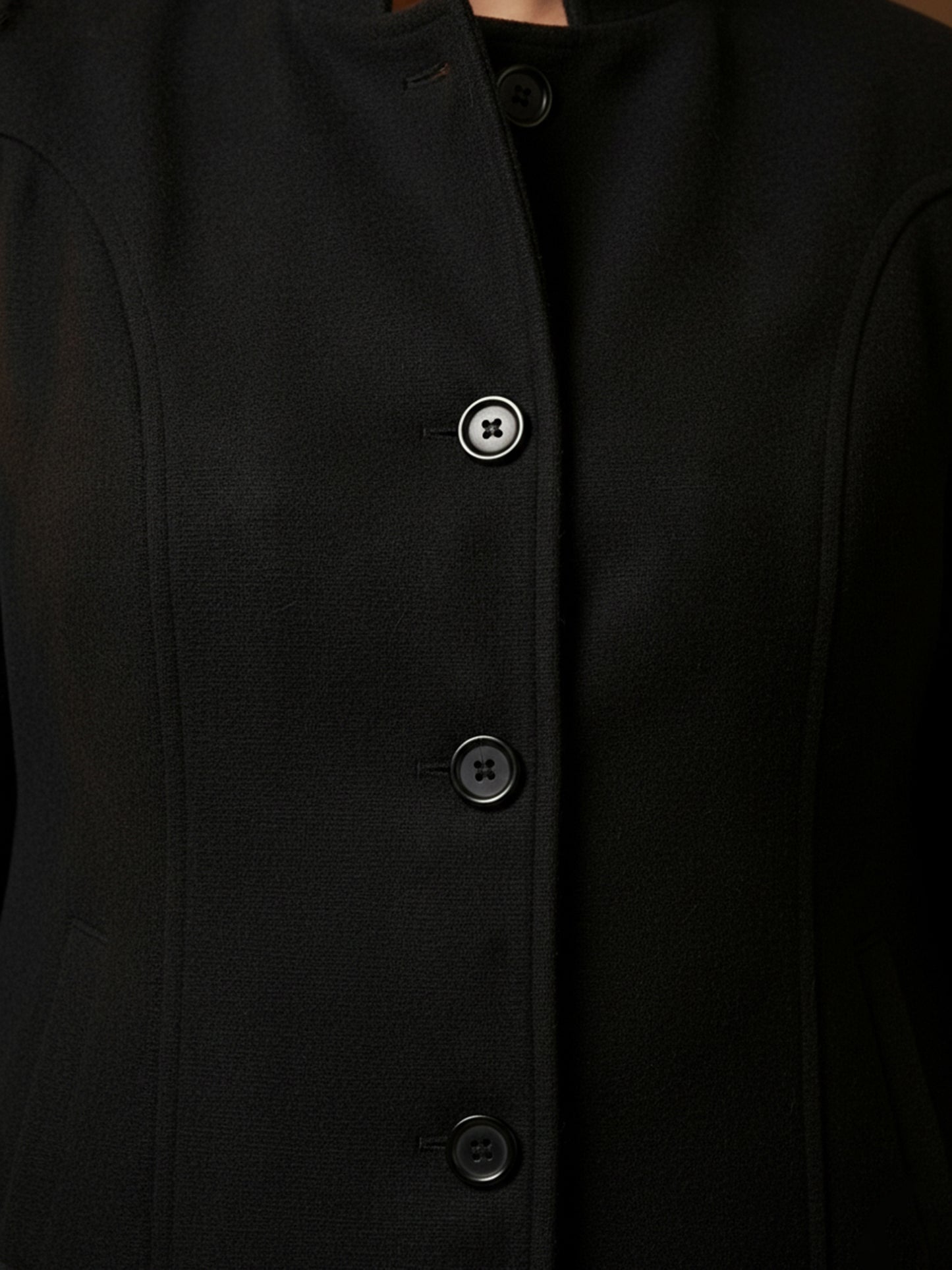 Plus Size Single-Breasted Longline Overcoat
