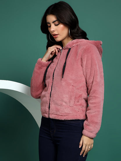 Hooded Winter Jacket with Front Pockets