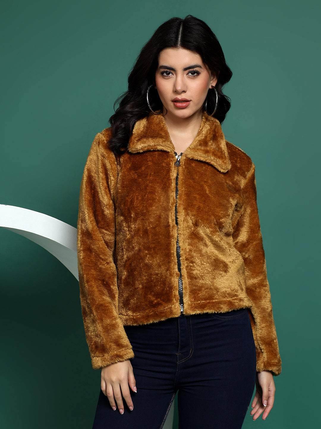 Winter Jacket with Spread Collar