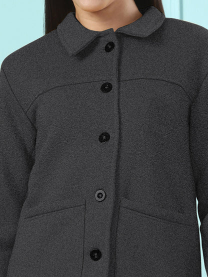 Casual Fleece Buttoned Jacket
