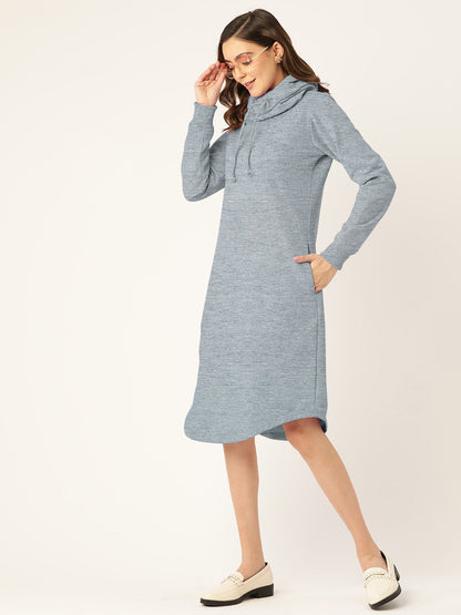 Cowl Neck Midi Jumper Dress
