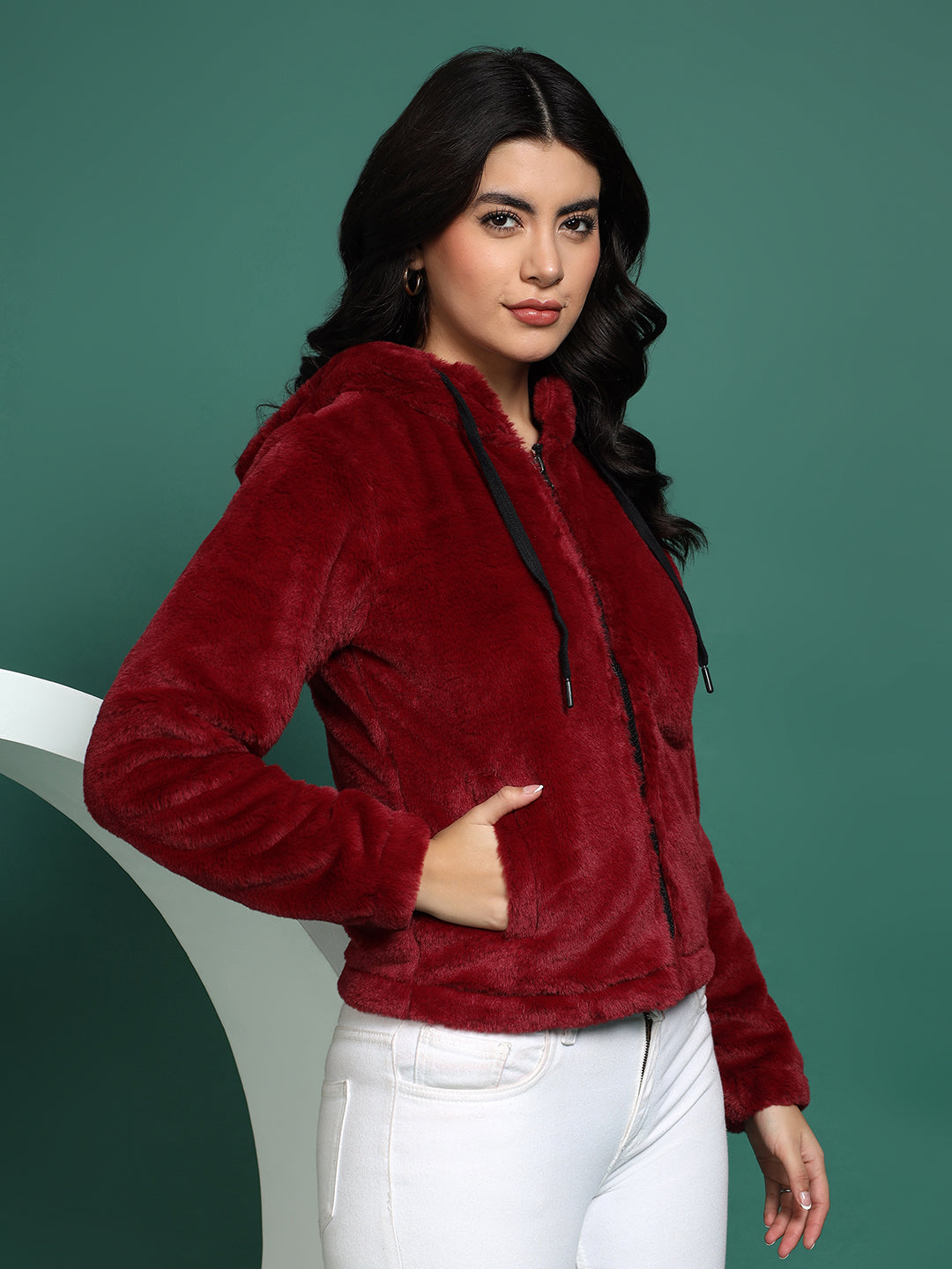 Hooded Winter Jacket with Front Pockets