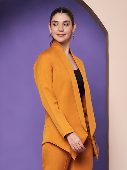 Shawl Collar Open Front Blazer