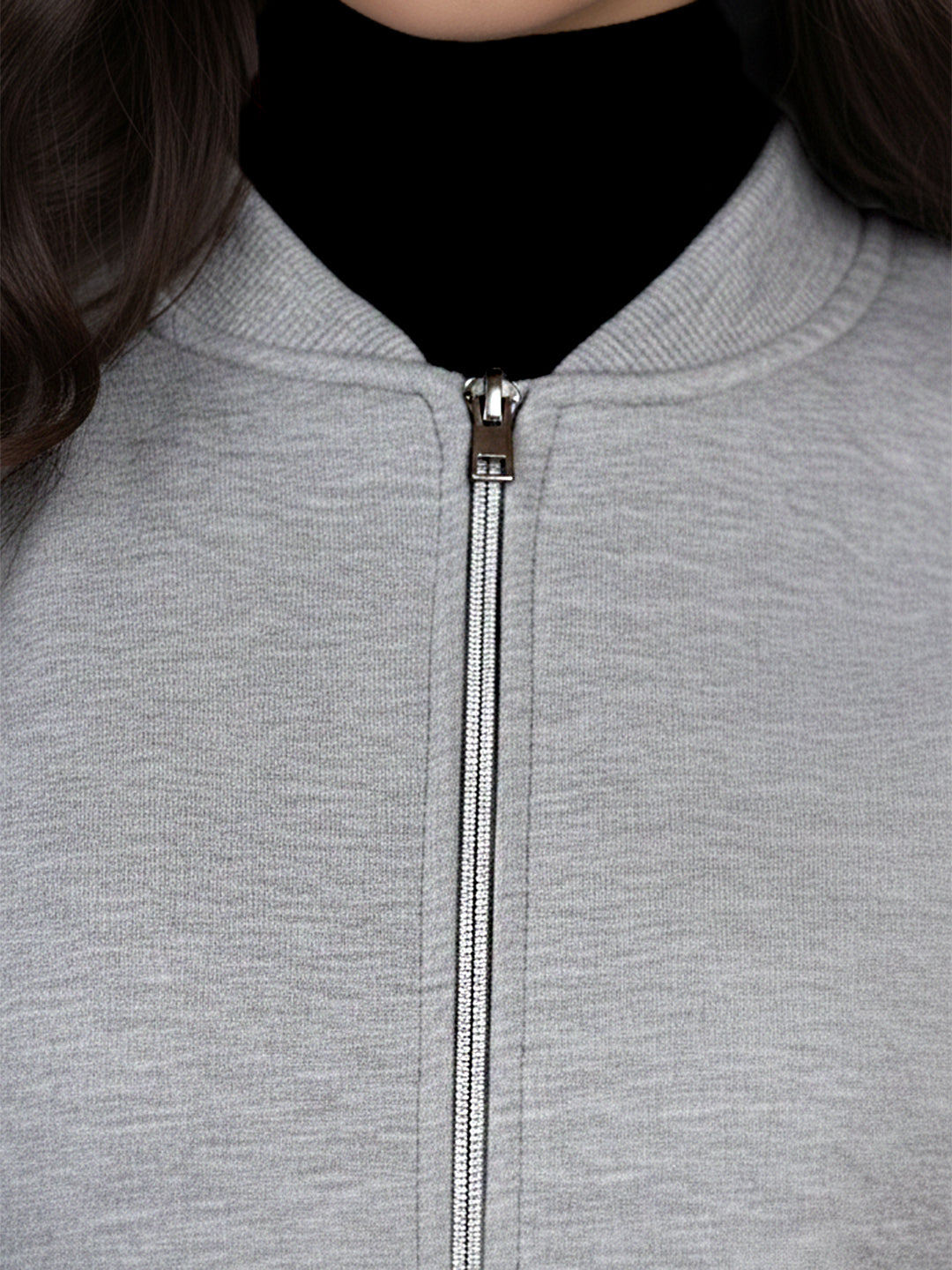 Henley Collar Sleeveless Fleece Zip Detail Tailored Jacket