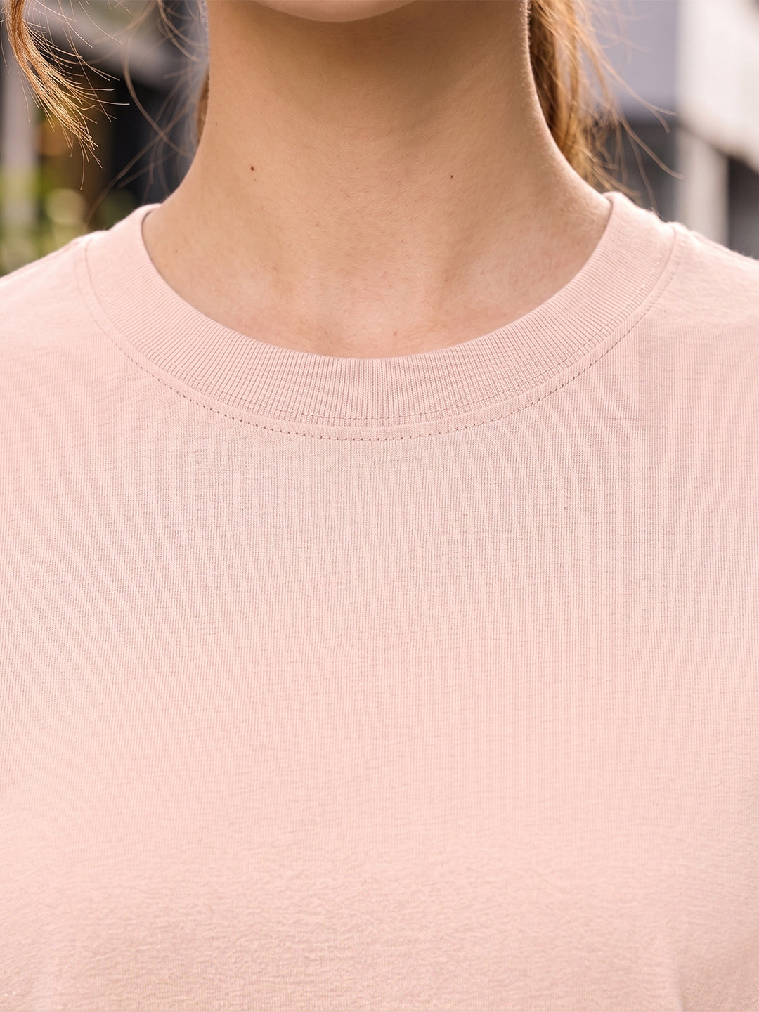 BRINNS Women Solid Round Neck Cotton T-shirt