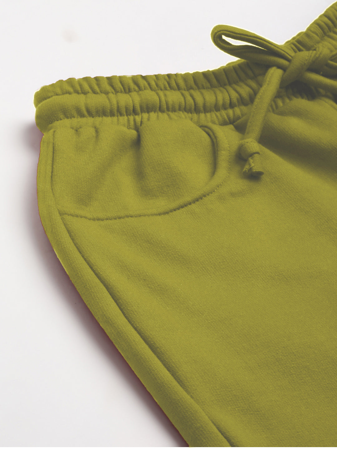 Solid Relaxed Straight Fit PolyCotton Fleece Trousers