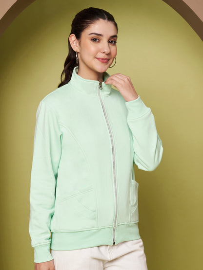 Stand-Collar Jacket with Front Pockets