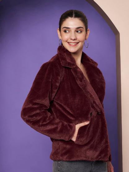 Notched Lapel Winter Jacket