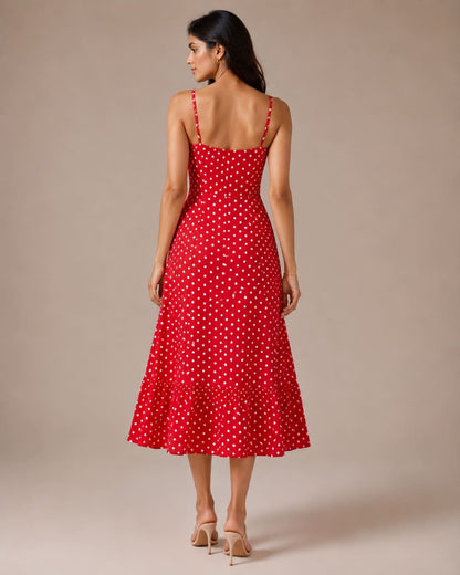 Printed Sleeveless Midi Dress