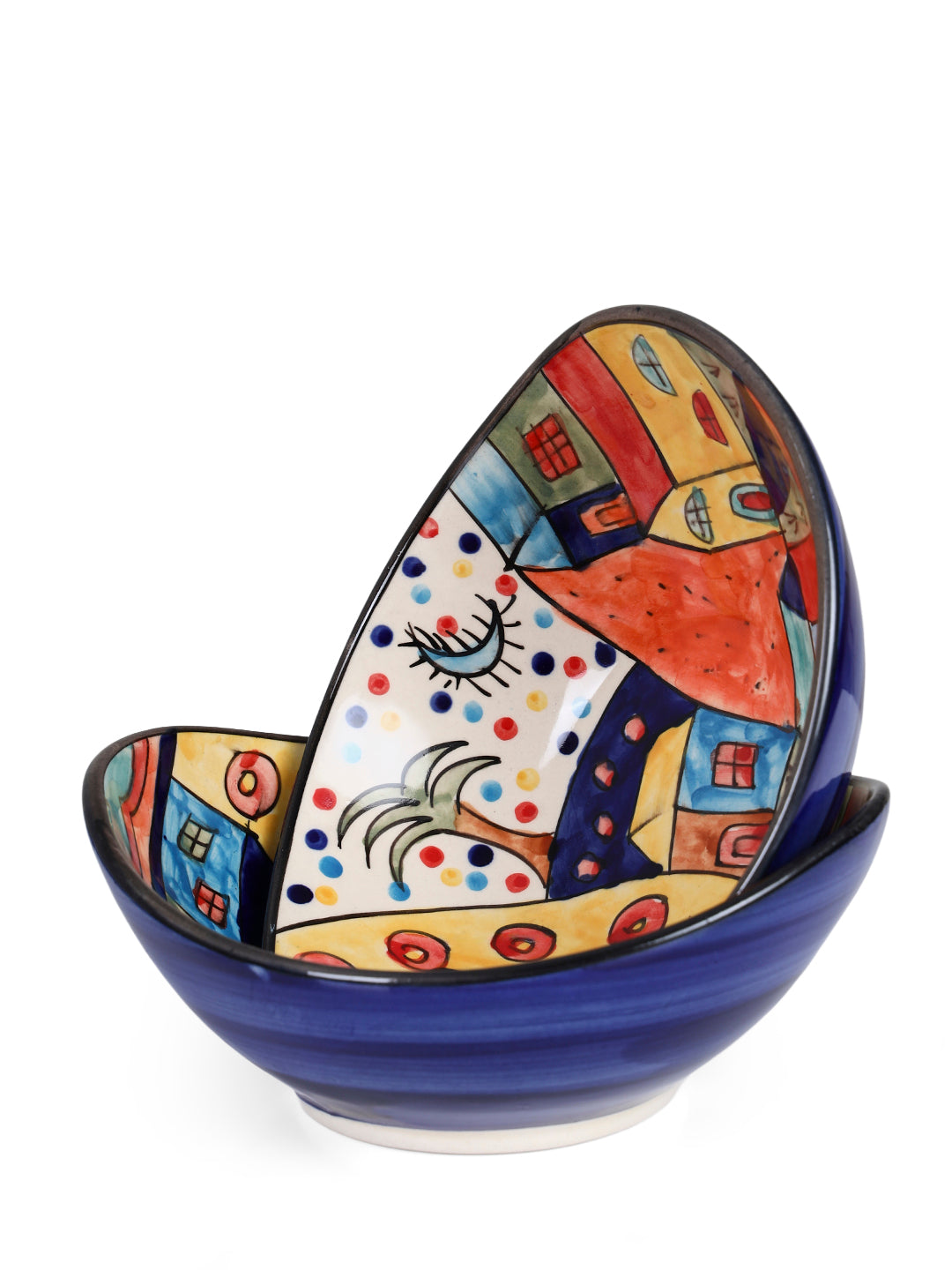 Snack Bowls | Multicolor Handpainted | 450 ml