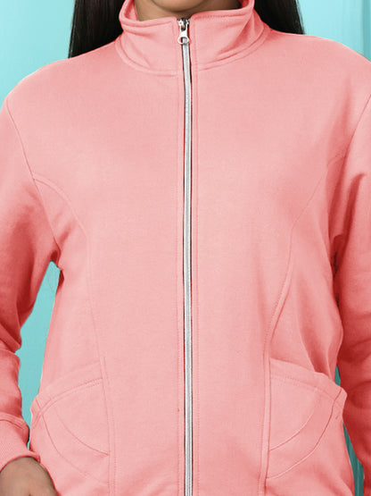 Stand-Collar Jacket with Front Pockets