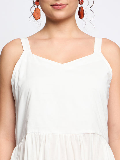 Tiered Fit & Flare Midi Dress