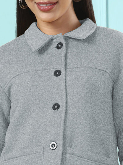 Casual Fleece Buttoned Jacket