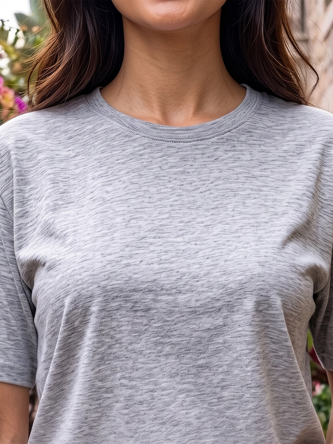 BRINNS Women Solid Round Neck Cotton T-shirt
