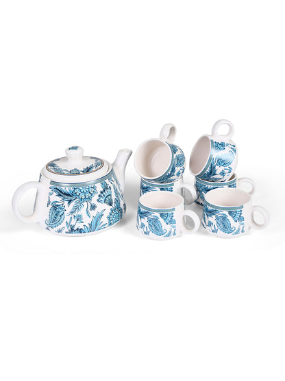 Tea Set | Printed | Kettle (1200 ml) & 6 Cups (200 ml)