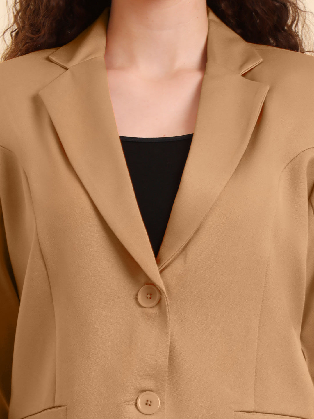 Notched Lapel Single-Breasted Blazer